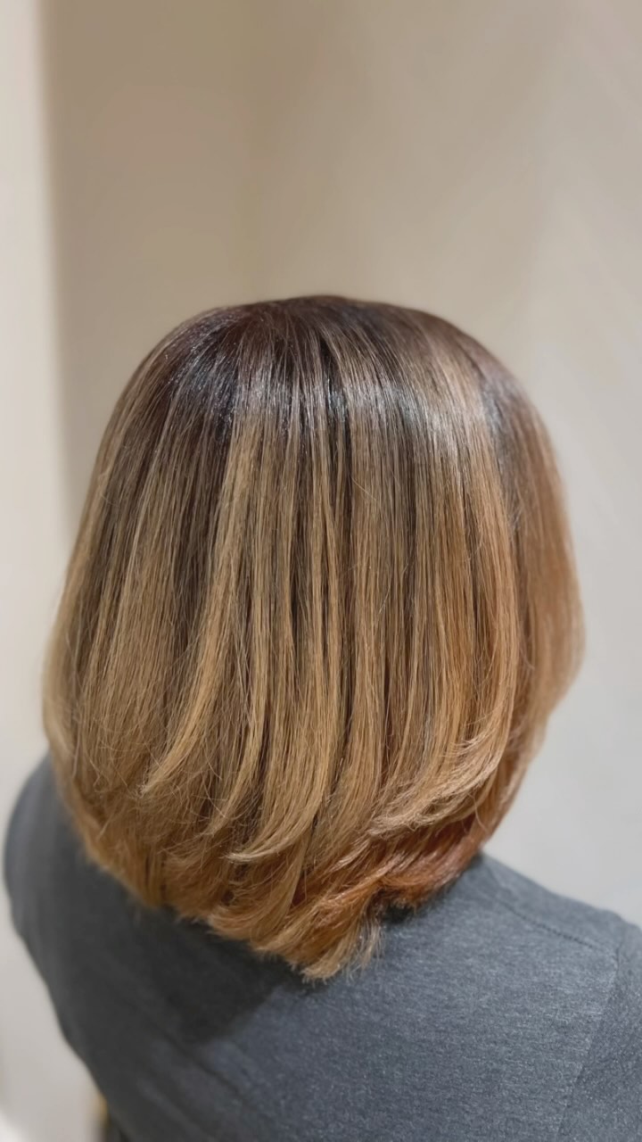 Layered color-melt lob by Ooh Lala by Frenchie